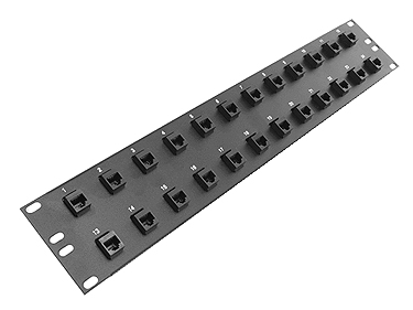 GRUBER Loaded Patch Panel RJ45 Feed Thru 24 Port 2U  